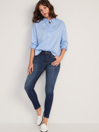 Jeans Skinny Talle Alto con Bolsillos