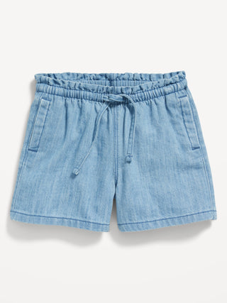 Short Denim con Cintura Elástica, Niña