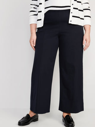 Pantalón Talle Alto con Bolsillos de Algodón