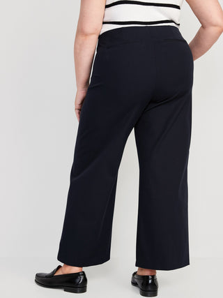 Pantalón Talle Alto con Bolsillos de Algodón