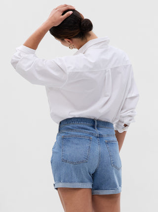 Short Denim Talle Alto con Bolsillos