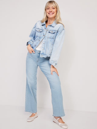 Jeans Wide Leg Talle Alto con Bolsillos