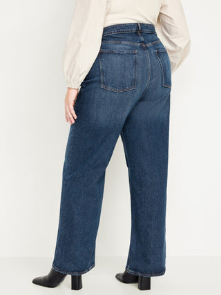 Jeans Recto Talle Alto con Bolsillos