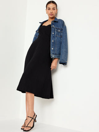 Vestido Midi con Escote Corazón