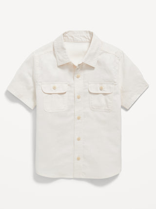 Camisa Manga Corta con Bolsillos Delanteros, Bebé