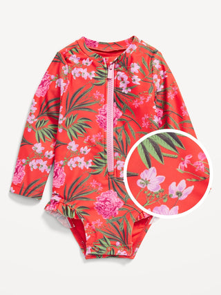 Traje de Baño de una Pieza con Estampado, Bebé