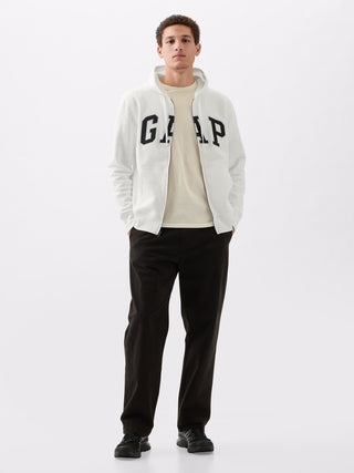 Sudadera con Zipper y Logo de Algodón