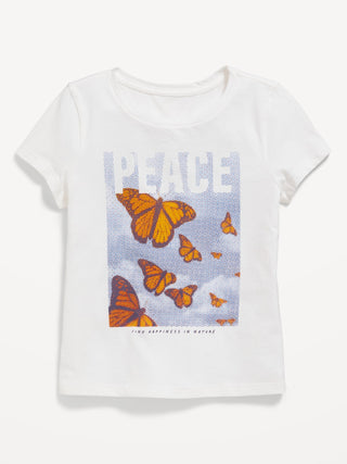 Camiseta Manga Corta con Gráfico, Niña