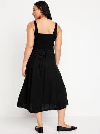 Vestido Midi con Escote Corazón