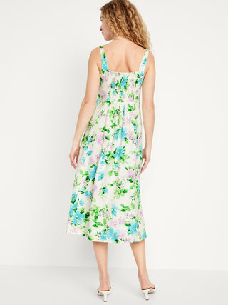 Vestido Escote Corazón con Estampado Floral