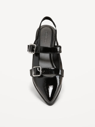 Zapatos Planos con Doble Hebilla