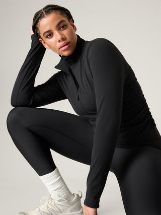 Camiseta Deportiva Cuello Alto con Cremallera