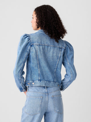 Chaqueta Denim con Detalle Hombreras.