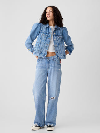 Chaqueta Denim con Detalle Hombreras.