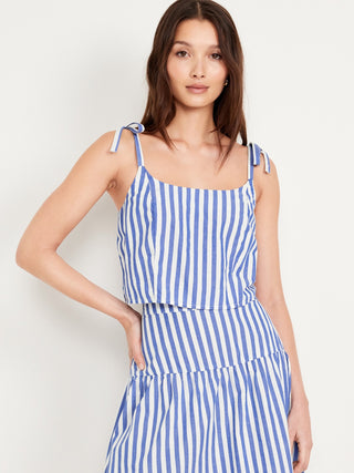 Blusa de Tirantes con Estampado Rayas