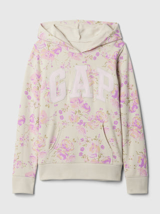 Sudadera con Capucha con Estampado Floral, Niña.