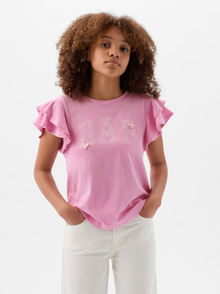 Camiseta Manga Corta con Gráfico, Niña