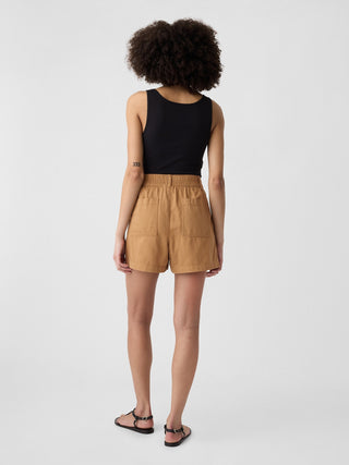 Short Talle Alto con Bolsillos de Algodón.