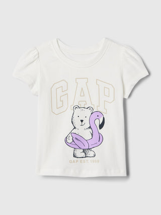 Camiseta Manga Corta con Logo, Bebé