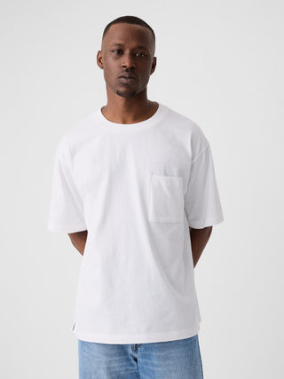 Camiseta Manga Corta con Bolsillo de Algodón.