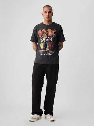 Camiseta Manga Corta con Gráfico AC/DC, Hombre