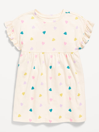 Vestido Manga con Volantes Estampado, Bebé