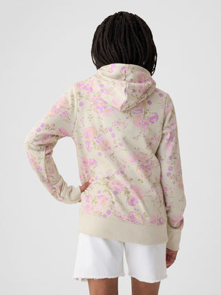 Sudadera con Capucha con Estampado Floral, Niña.