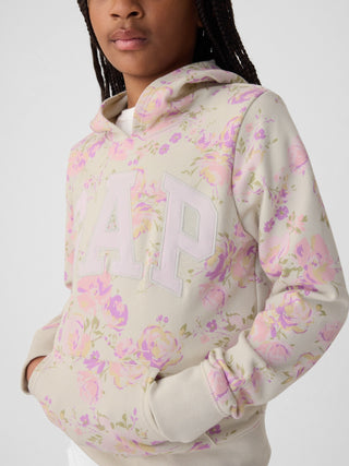 Sudadera con Capucha con Estampado Floral, Niña.