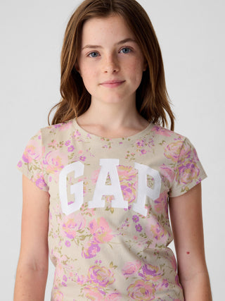 Camiseta Manga Corta con Logo, Niña