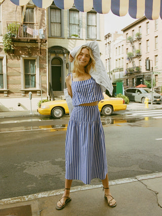 Blusa de Tirantes con Estampado Rayas