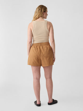 Short Talle Alto con Bolsillos de Algodón.