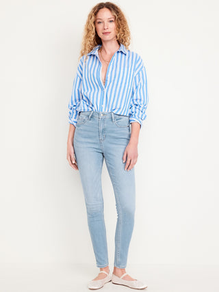 Jeans Skinny Talle Alto con Bolsillos
