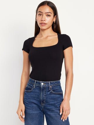 Camisa Ajustada Manga Corta