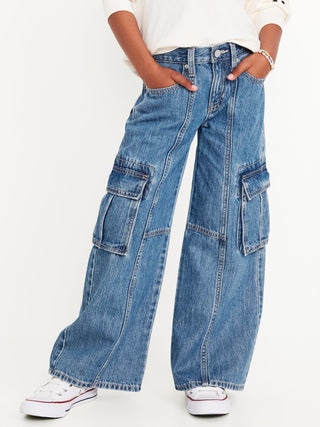 Jeans Denim Cargo, Niña