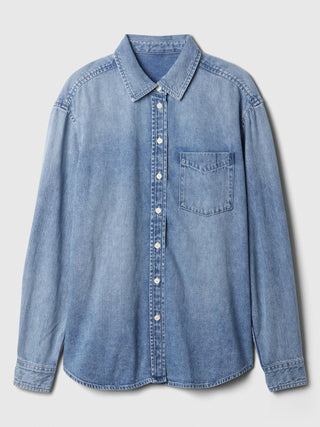 Camisa Denim Oversize de Algodón