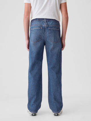 Jeans Rectos con Cintura Elástica, Niño