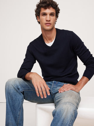 Sudadera Cuello V de Lana Merino
