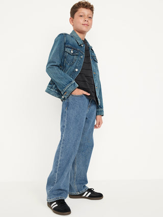 Jeans Holgados Talle Alto con Bolsillos, Niño