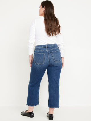 Jeans Wide Leg Talle Alto con Bolsillos