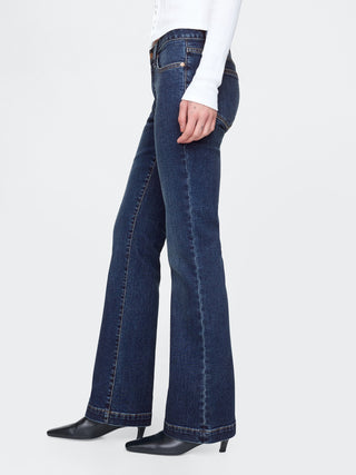 Jeans Holgados Talle Medio con Bolsillos