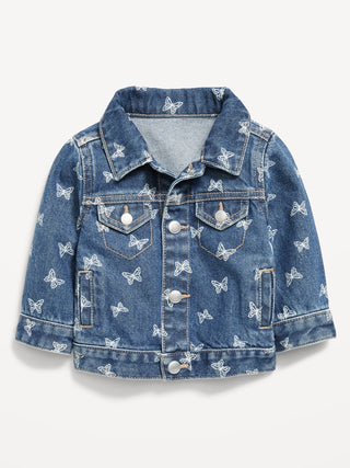 Chaqueta Denim con Estampado de Mariposas, Bebé