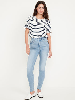 Jeans Skinny Talle Alto con Bolsillos