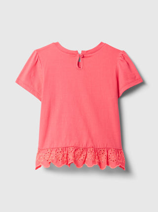 Camiseta Peplum con Detalle Volante, Bebé