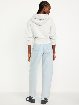 Jeans Barrel Talle Alto con Bolsillos