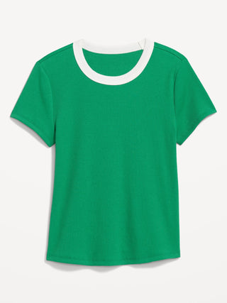 Camiseta Cuello Redondo de Algodón