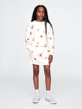 Sudadera Cuello Redondo Estampado, Niña