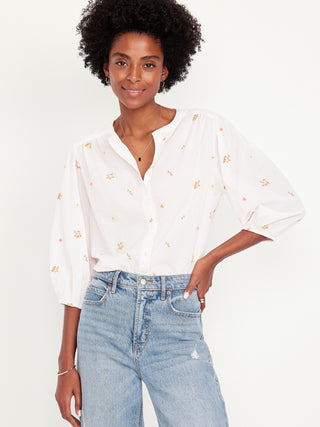 Camisa Manga Larga con Estampado Floral