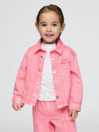 Chaqueta Denim con Bolsillos y Logo, Bebé