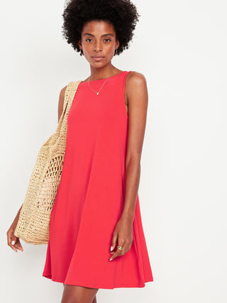 Vestido sin Mangas Cuello Alto