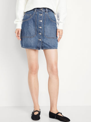 Enagua Denim con Botones